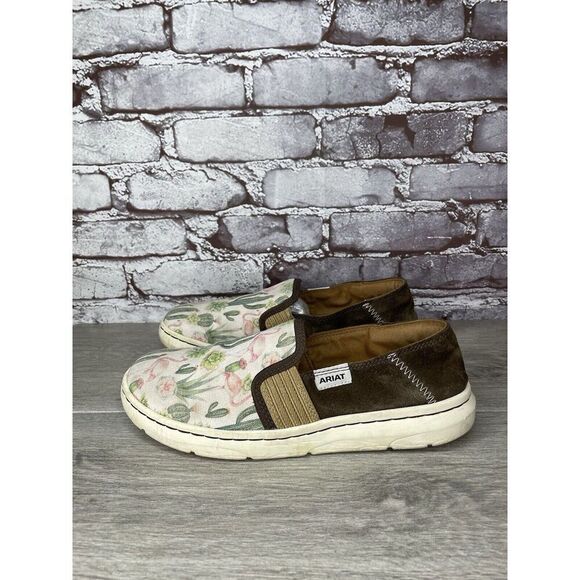 Ariat Ryden Cactus Flamingo Print Slip On Casual Shoes Women’s Sz 8.5B US/39EU - Picture 16 of 16